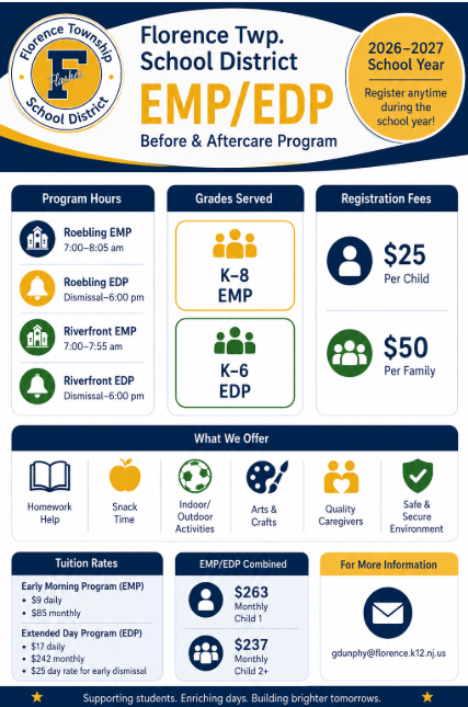emp/edp registration flyer or FTSDstudents in grades k-36. Online registration opens on Tues Aug 18th.