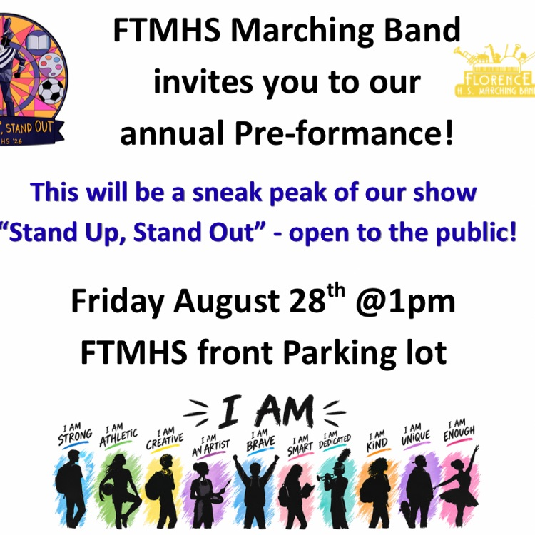 flyer of band performance 8/28 at 1 pm