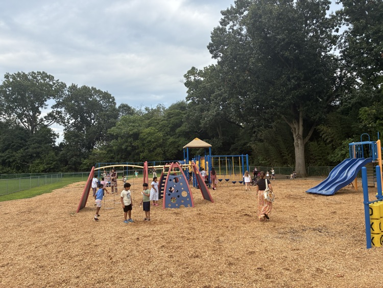 Kids playing on a playground