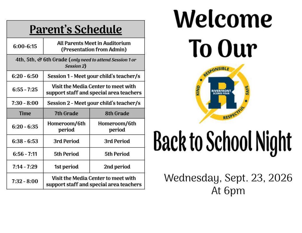 back to school night update