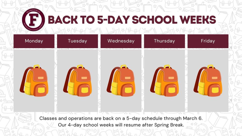 FISD Back to 5-Day School Weeks