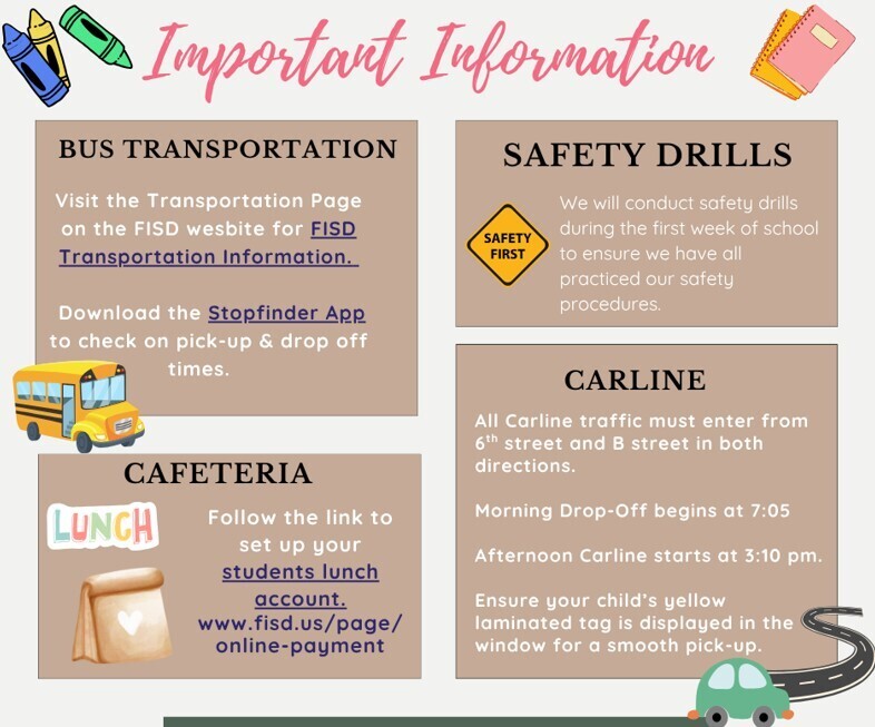 ECC Important First Day of School Reminders