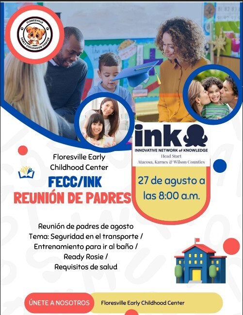 Please join us for INK August Parent Meeting on August 27th, 2026