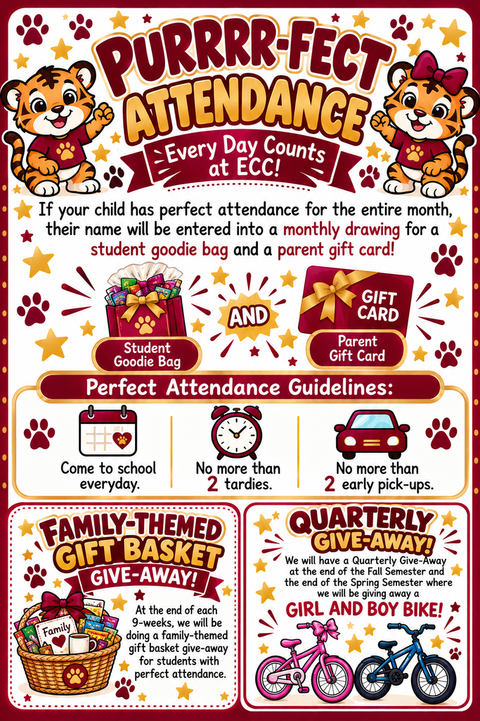 Purr-fect Attendance Give-A-Way Opportunities