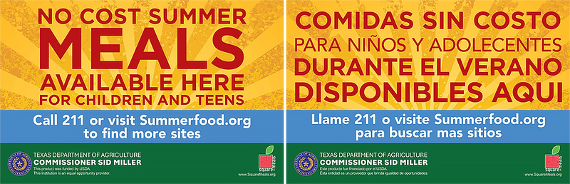 Summer Meals: English and Spanish