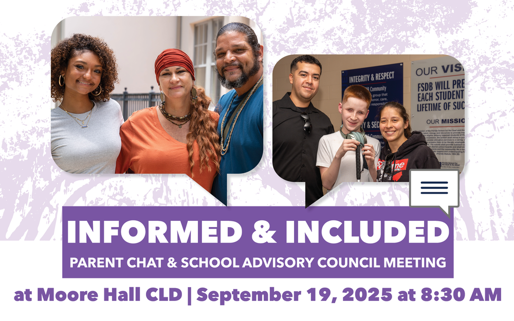 INFORMED & INCLUDED, Parent Chat & School Advisory Council Meeting: September 19 thumbnail. Two sets of families.