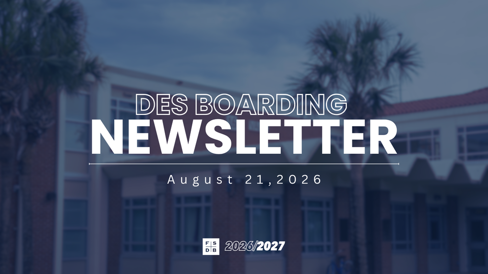 DES Boarding Newsletter - August 21,2026