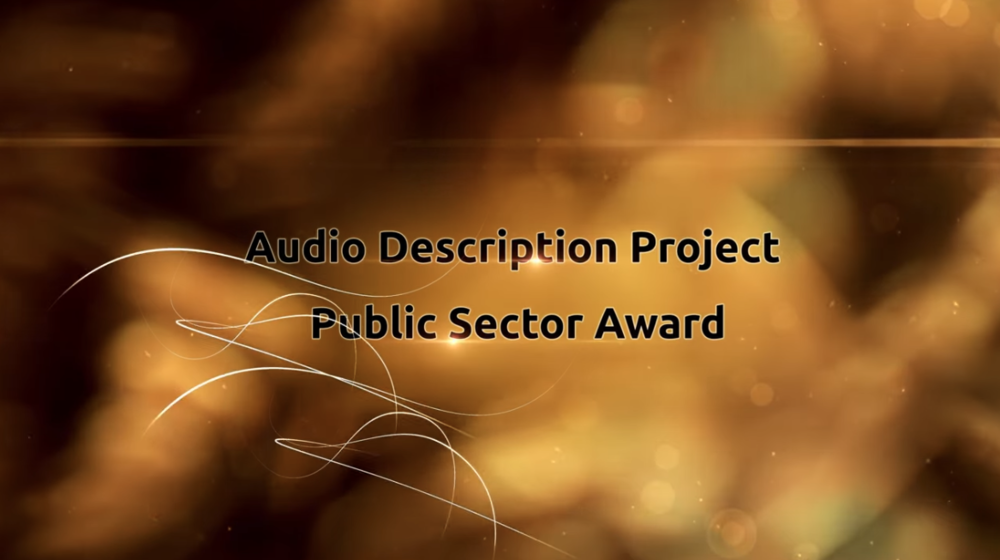 Audio Description Project Public Sector Award Thumbnail
