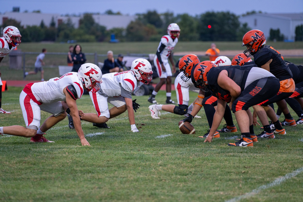 FSDB and MSD football players ready to play on the field. 