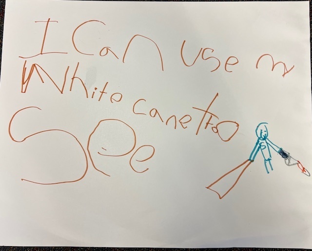 White Cane Day poster with the words, "I can use my white cane to see."