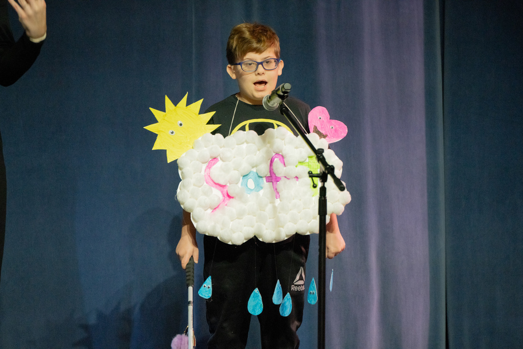 A student dressed as soft. 