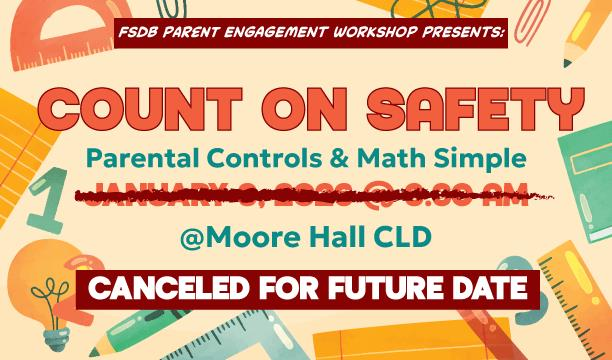 January Parent Engagement Workshop Canceled Graphic.