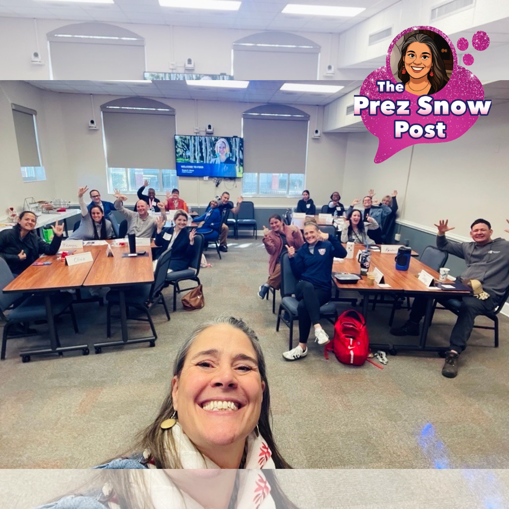 Selfie of Tracie Snow with the February 2026 On-Boading new staff members smile for a selfie inside the CLD Training Room.