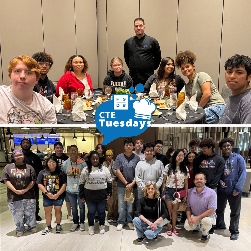 Two photo collage of SOAR and Culinary Arts students smile for photos inside the  Hyatt Regency .