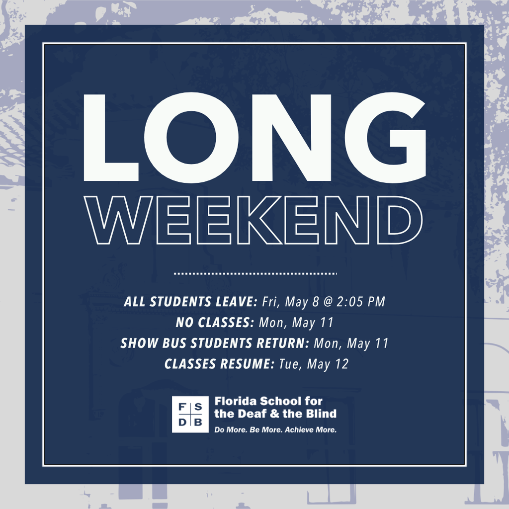 Long weekend graphic.
