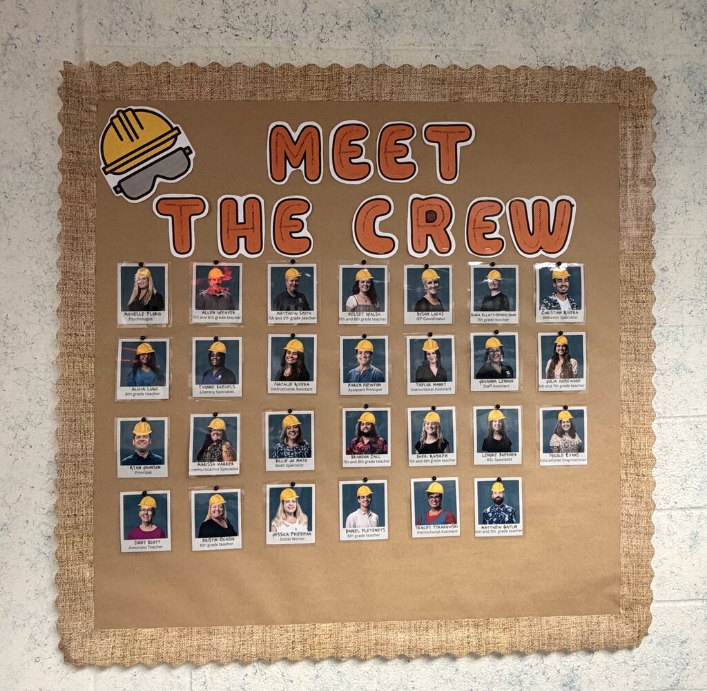 Meet the Crew Bulletin Board