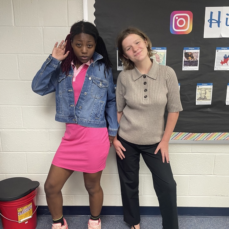 two students dressed up 