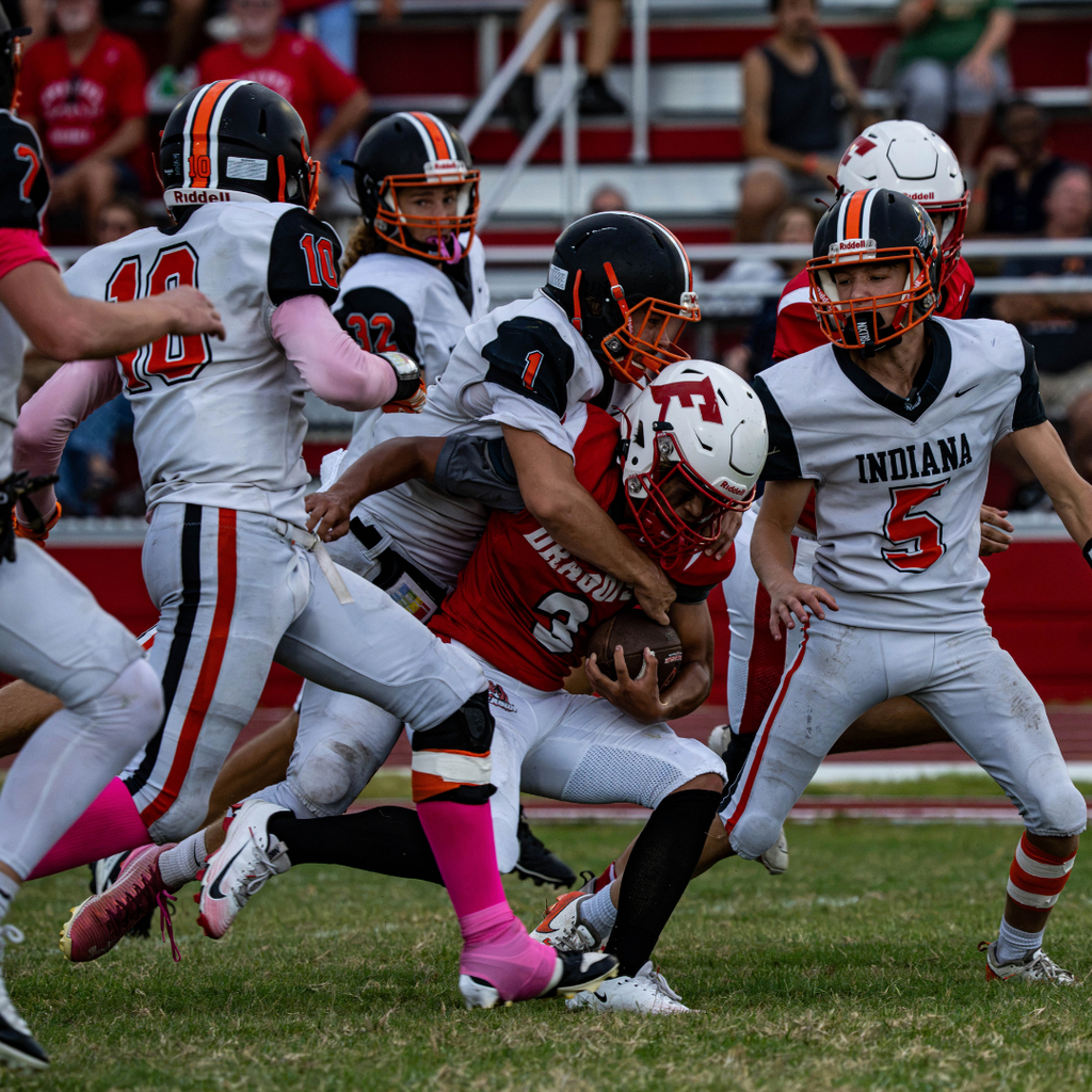 FSDB football player gets tackled by ISD.