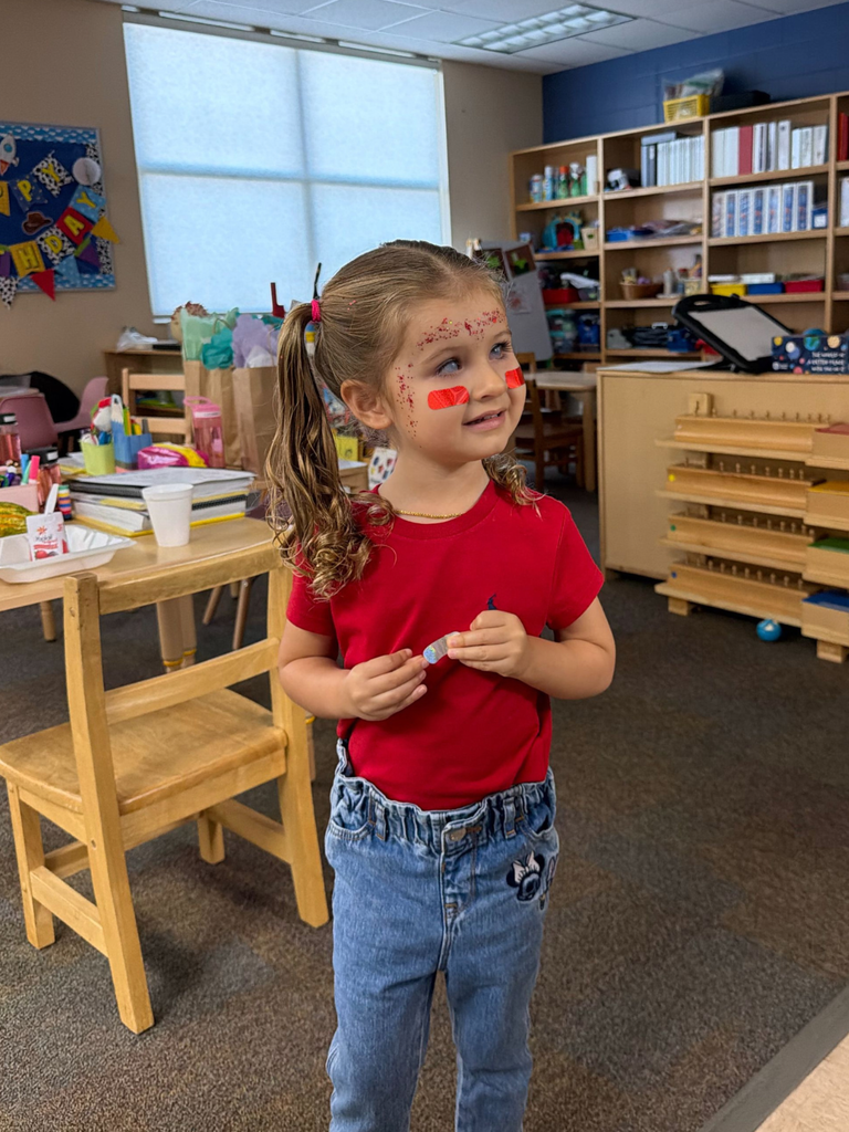 Luciana wears spirit wear for homecoming. 