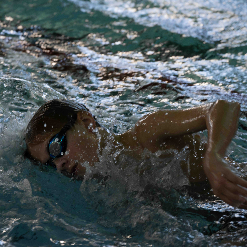 FSDB Swimmer swims in the water. 