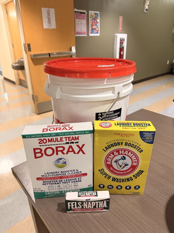 Borax and Laundry Detergent on table