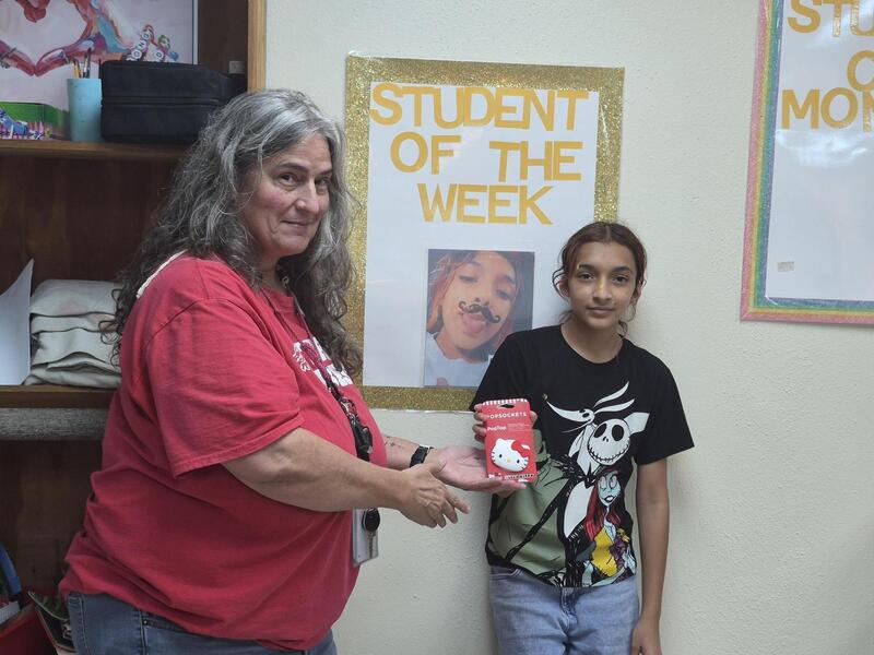 2nd floor North pod selected Emily has the student of the week.
