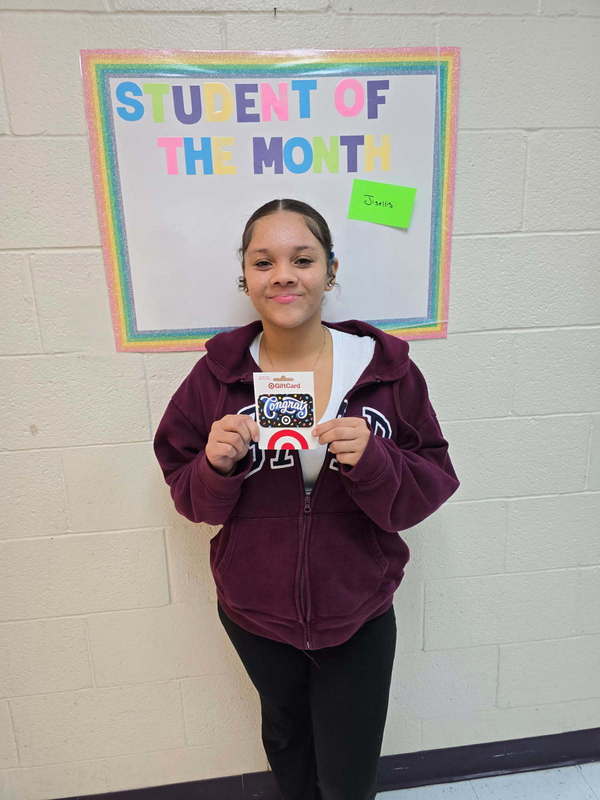 Student of the Month Jisellis.