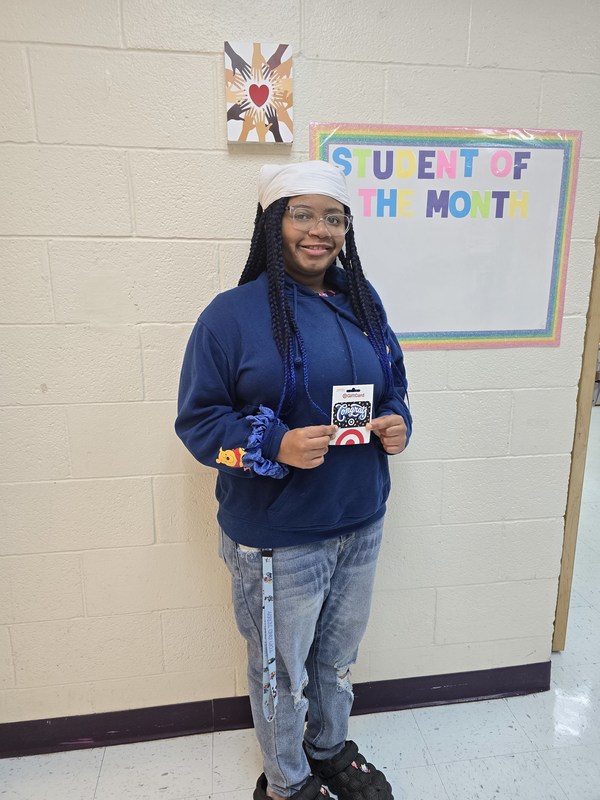 Student of the Month Guillia.