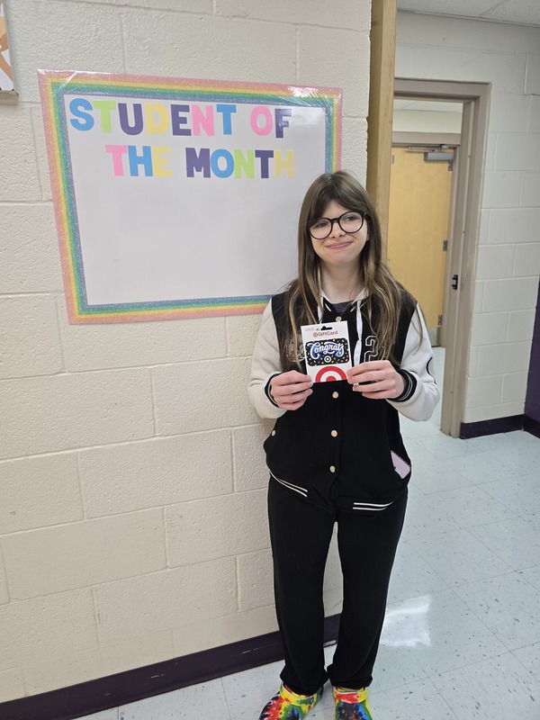 Student of the Month Gensis.