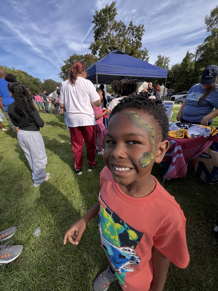 child with facepaint 