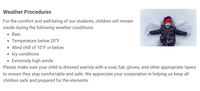 cold weather information