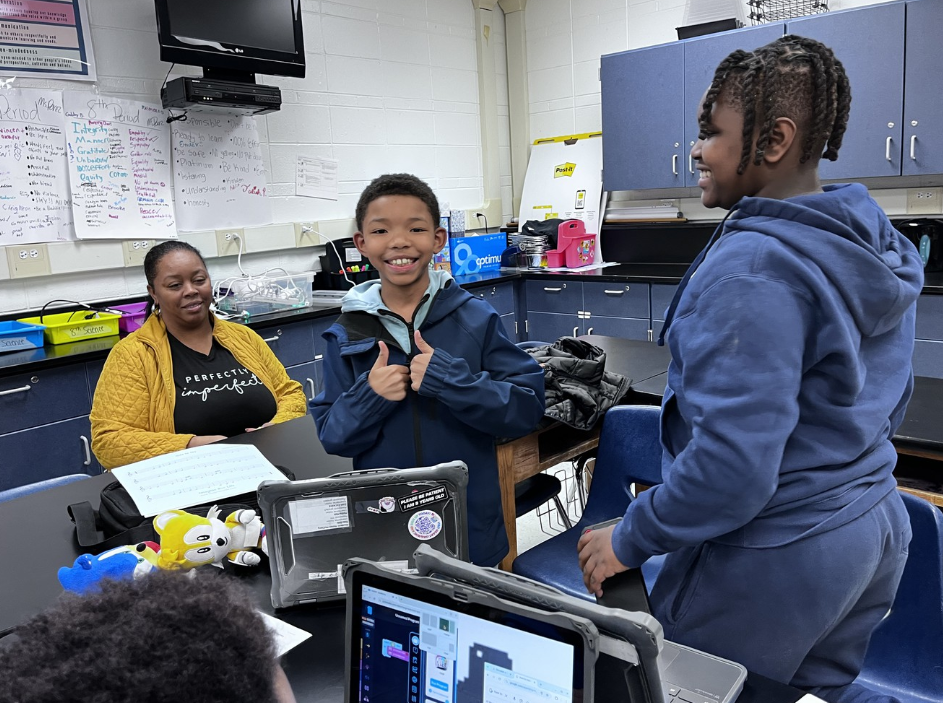 Student smiling for the camera. 