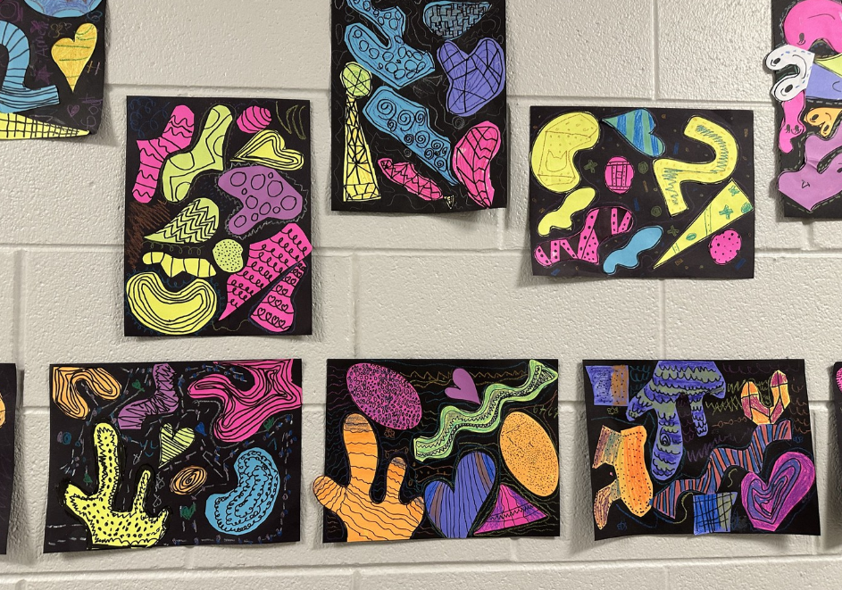 art haning on the wall at HH 