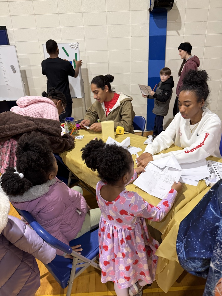 kids working on math 