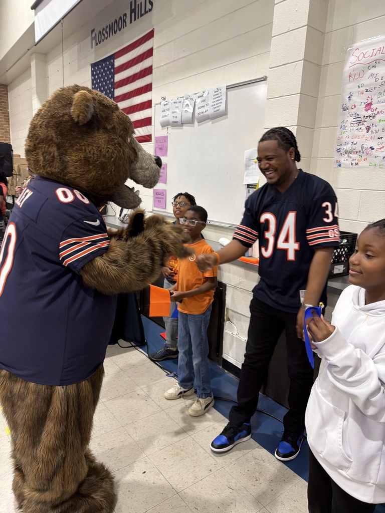 Staley the Bear and teacher 