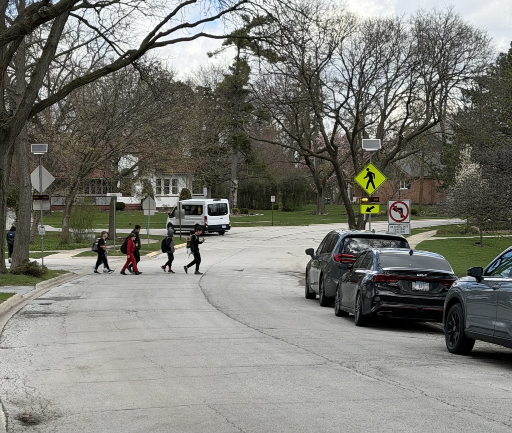kids crossing the street