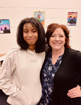 art student and teacher.