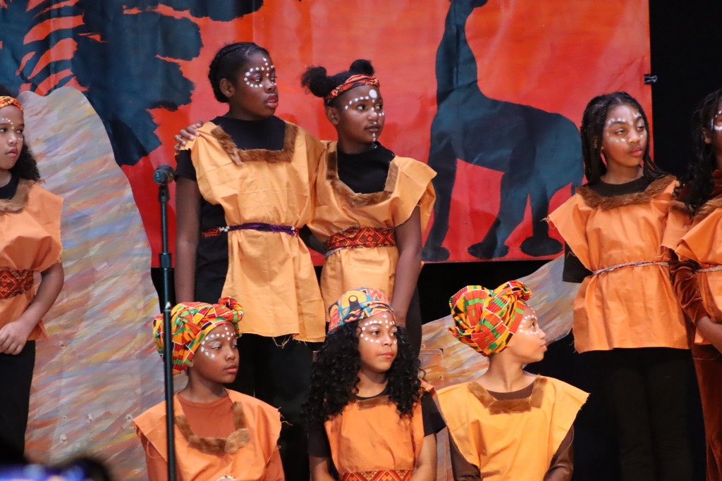 students in costume in the musical 