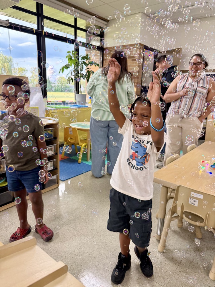 bubbles with a student!