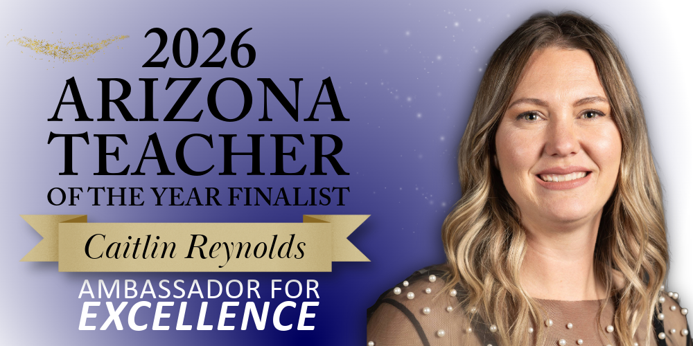 Flowing Wells High School. 2026 Arizona Teacher of the Year Finalist: Caitlin Reynolds.