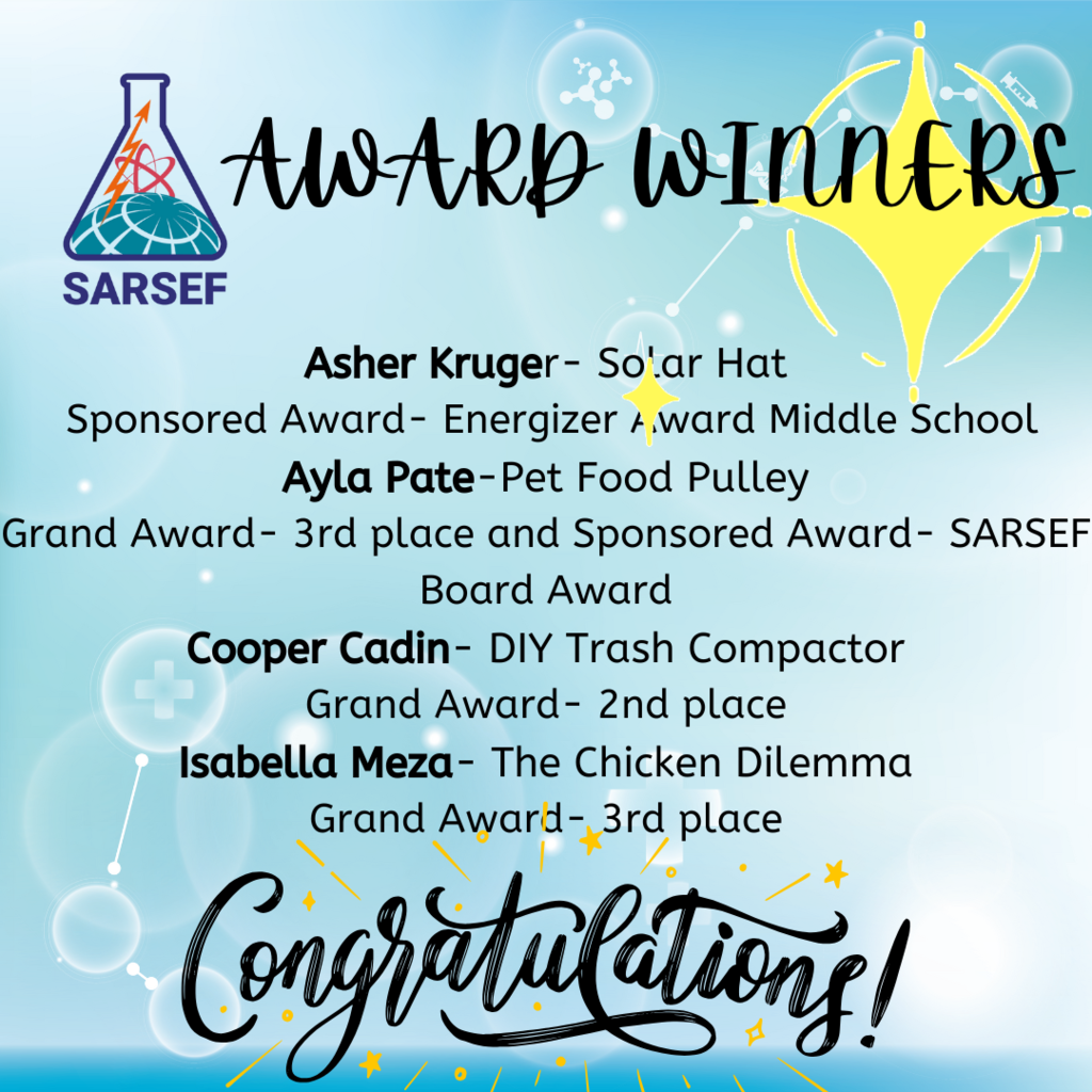 SARSEF Award Winners