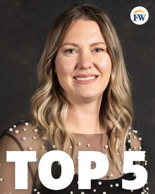 Photo of woman with long blonde hair and the words Top 5, with a Flowing Wells logo in the corner