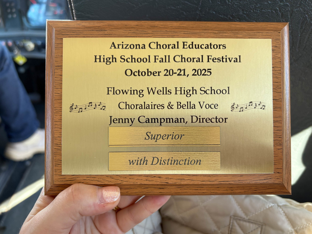 Superior with Distinction Plaque.