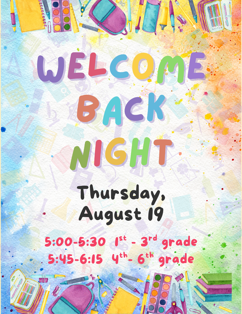 Welcome Back Night August 19th flyer