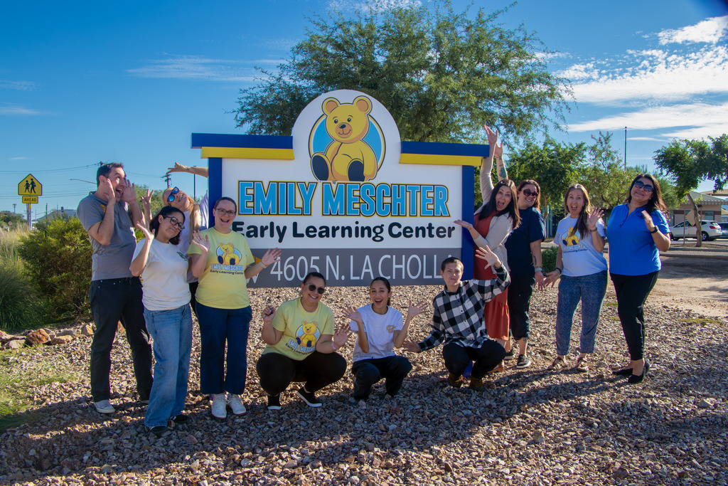 New Emily Meschter Early Learning Center sign along La Cholla Boulevard.