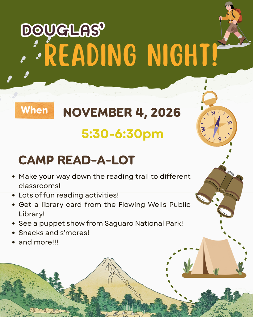Douglas Family Reading Night is coming up on November 4th from 5:30pm-6:30pm. Cannot wait to read with you!