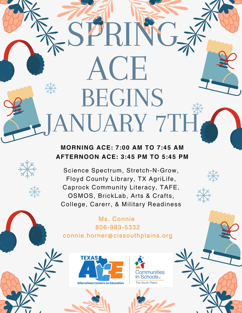 Spring ACE Start Date Flyer