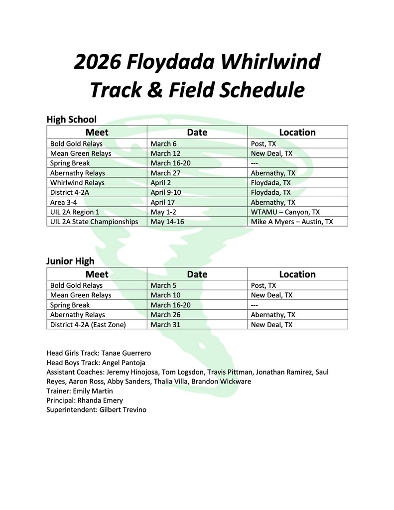2026 Floydada Whirlwind Track