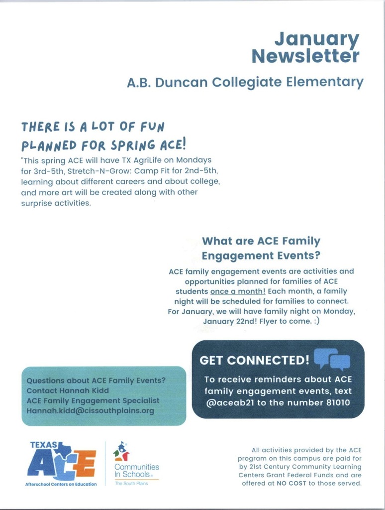 ACE Newsletter