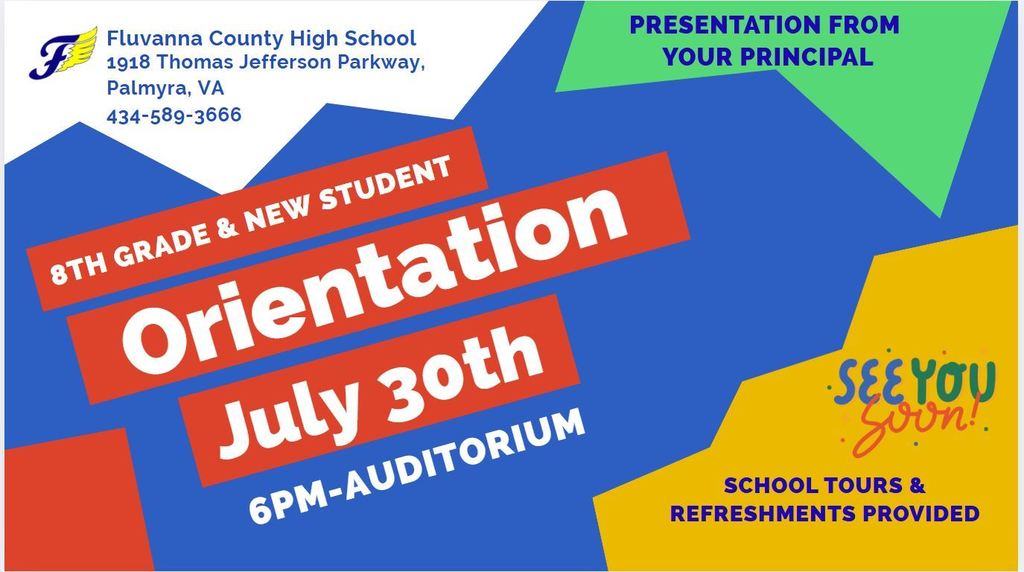 8th grade & new student orientation